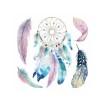 Samolepicí dekorace Crearreda WA M Watercolour Dreamcatcher 54111 Akvarel lapač snů